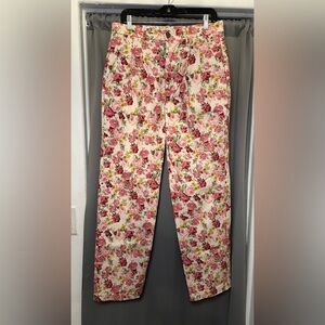 Teddy Fresh Floral Print Jeans Y2K Streetwear Women’s 31 Rare Aesthetic
